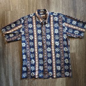 Burma Bibas 60 Singles. Cotton Lawn Hawaiian Button Down Size